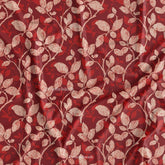 Dark Maroon Floral Digital Printed Fabric For Dress Material Online